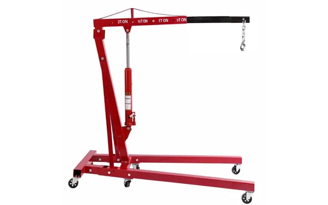 Portable Hydraulic Engine Crane 2 Ton 4400lb Folding Hoist With Hooks