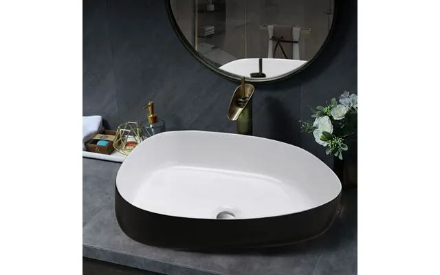 Premium Ceramic Sink With Stainless Steel Pop-upand Mounting Ring