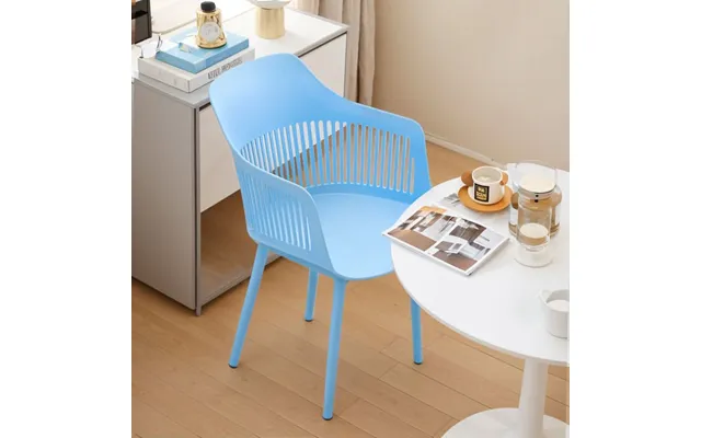 Vibrant Blue Plastic Chair - Set Of Four