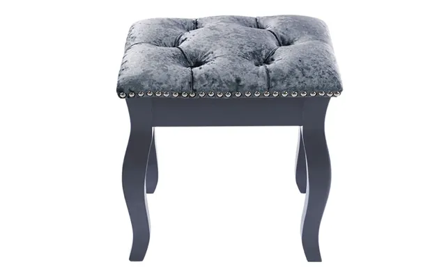 Vintage Floral Upholstered Dressing Stool - Gray 1 Unit