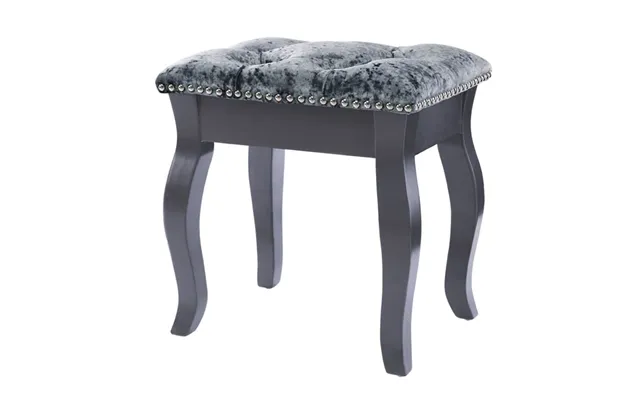 Vintage Floral Upholstered Dressing Stool - Gray 2 Units