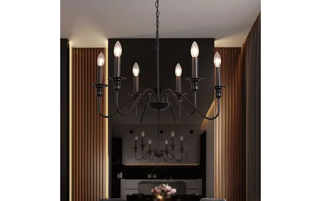 Vintage Style Candle Pendant Light - 6-light