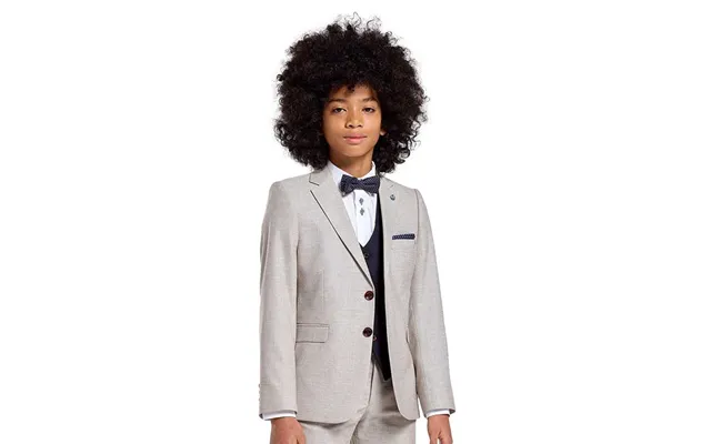 Benetti Nicky Boys 3 Piece Suit In Stone - 11y