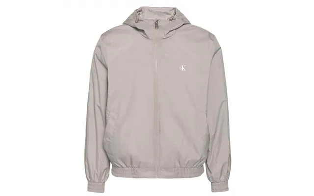 Calvin Klein Hooded Nylon Harrington Jacket In Khaki - Xl