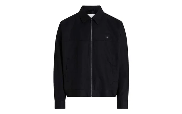 Calvin Klein Jeans Cotten Linen Collar Jacket In Black - M