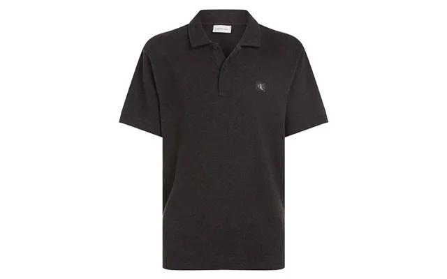 Calvin Klein Jeans Woven Label Polo In Black - 2xl