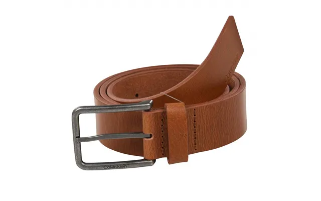 Calvin Klein Warmth Buckle Smooth Belt In Tan - 36