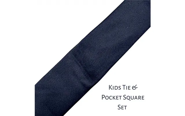 Cavani Boy's Tie & Pocket Square Set In Navy - One