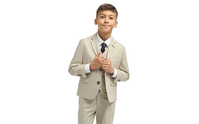 Cavani Hampton Boys 3 Piece Suit In Beige - 11y