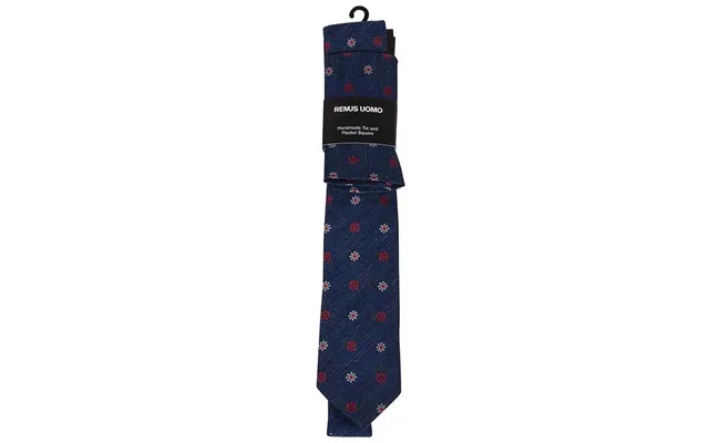 Daniel Grahame Tie And Pocket Square Set In Blue - One