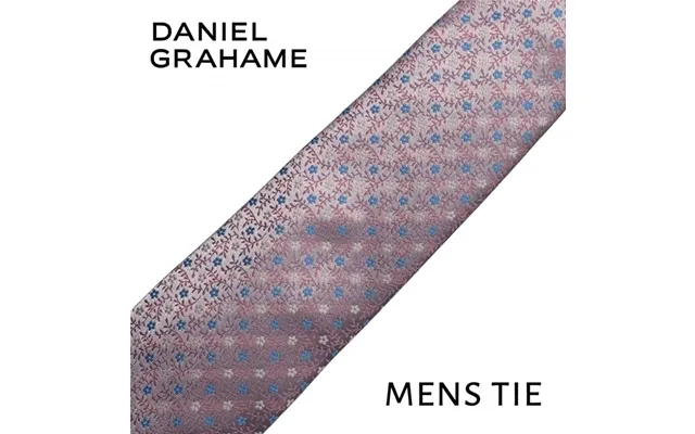 Daniel Grahame Tie And Pocket Square Set In Pink - One