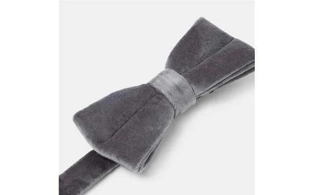 Daniel Grahame Velvet Bow Tie In Grey - One