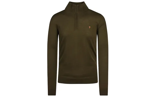 Farah Redchurch Merino Wool Knitted Sweater In Dk Green - L