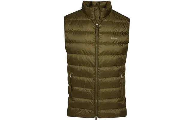 Gant Light Down Vest Gilet In Green - L