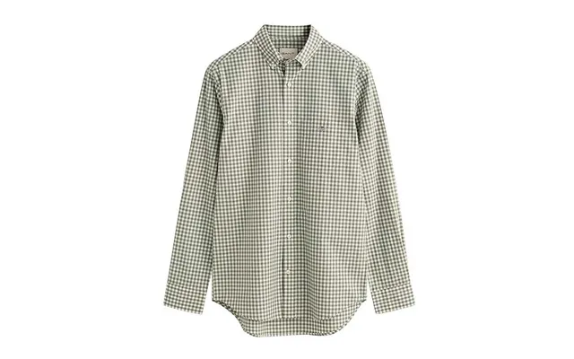 Gant Poplin Gingham Shirt In Green - 2xl