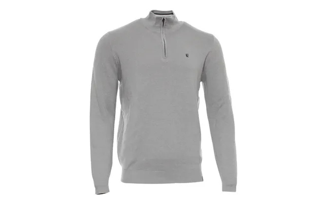 Kenrow Ultan Half Zip Knitted Jumper In Grey - 2xl
