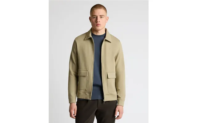 Remus Uomo Bamboo-blend Overshirt In Stone - M