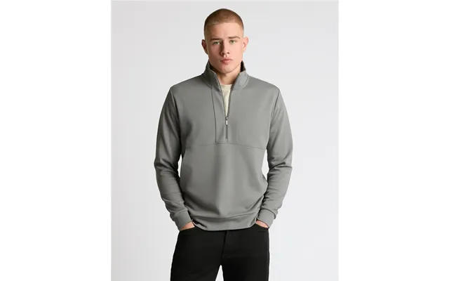 Remus Uomo Half-zip Jersey Sweatshirt In Grey - L
