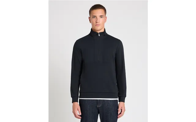 Remus Uomo Half-zip Jersey Sweatshirt In Navy - M