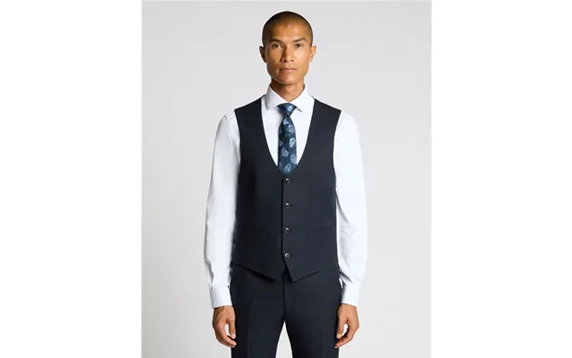 Remus Uomo Slim Fit Stretch Waistcoat In Navy - 40l