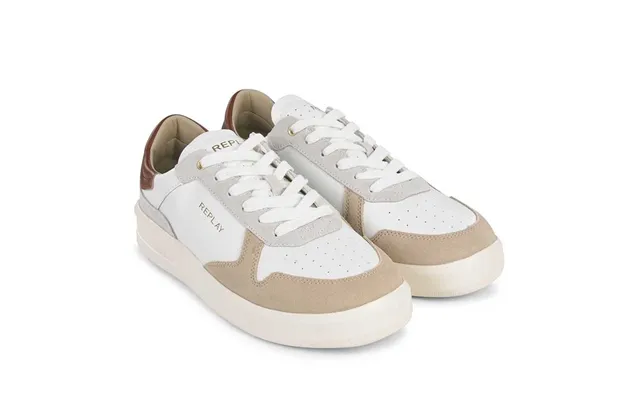 Replay M-court Cupsole Trainer In Beige - 45