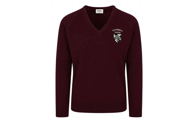 Signa Work St Dominics Girls Grammar School V-neck Pull Over In Burgundy - 30