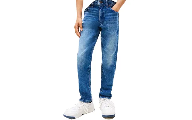 Tommy Hilfiger Kids Modern Straight Vintage Denim Jeans In Mid - 4y