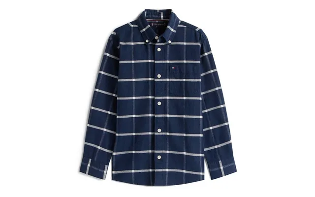 Tommy Hilfiger Kids Window Pane Check Shirt In Black - 10y