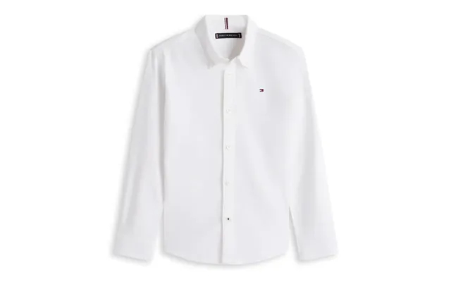 Tommy Hilfiger Stretch Oxford Shirt In White - 12y