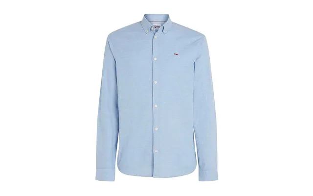 Tommy Jeans Slim Stretch Oxford Shirt In Blue - L