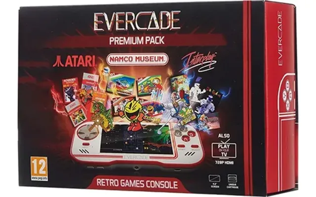 Evercade Handheld Console White & Red No Game Boxed Used