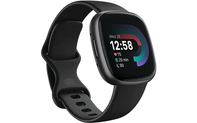 Fitbit Versa 4 Fitness Smartwatch - Black Graphite Grade Excellent Used