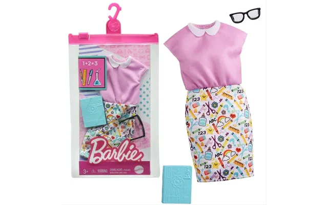 Barbie Career Outfit Clothes & Accessories - Teacher Pink Shirt & Skirt