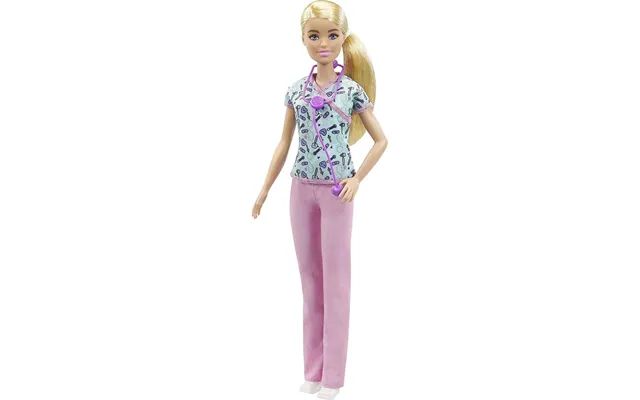 Barbie Nurse Blonde Doll With Scrubs - Medical Tool & Accessories