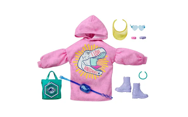 Barbie Pink Hoodie I Love Dinosaurs Fashion Pack