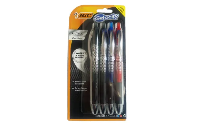 Bic Gel-ocity Ultra Medium Assorted Colour Gel Pens 4 Pack