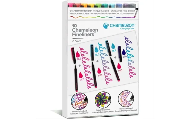 Chameleon Fineliners 10 Pack Drawing Pens