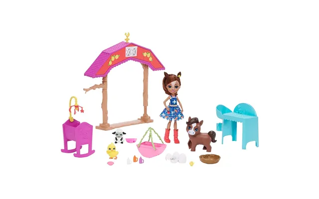 Enchantimals Barnyard Nursery Playset With Haydie Horse Doll And Trotter Figure