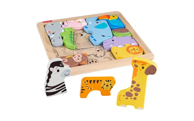 Fisher-price Wooden Animal Puzzle Early Learning Toy
