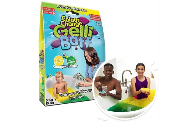Gelli Baff Colour Change 1 Use Goo Bath - 300g Yellow To Green Bath