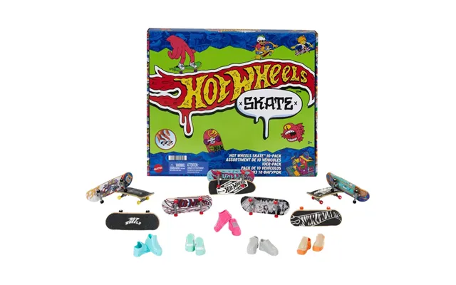 Hot Wheels Skate 10 Skateboards And 5 Removable Skate Shoes