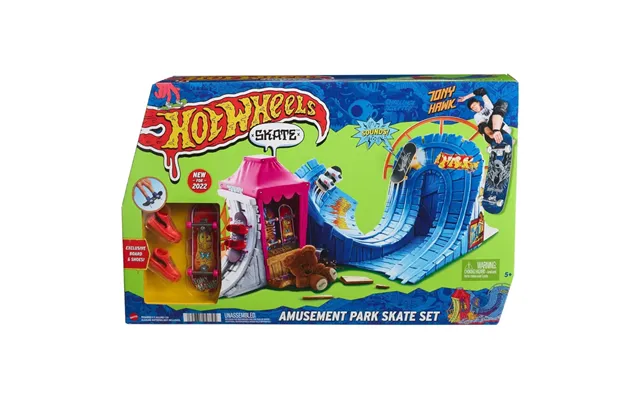 Hot Wheels Tony Hawk Skate Amusement Park Set Fingerboard & Pair Of Skate Shoes