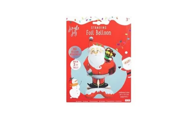 Jingle Joy Santa Christmas Standing Foil Balloon Decor