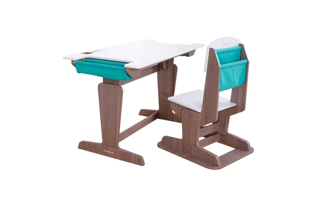 Kidkraft Grow Together Pocket Adjustable Desk & Chair - Grey Ash Colour