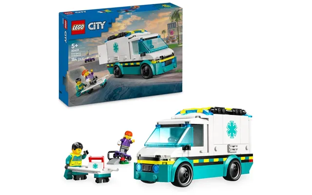 Lego City 60451 Emergency Ambulance Toy With 2 Mini Figures Construction Playset