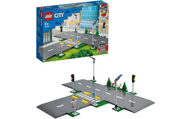 Lego City Road Plates Building Toys Set With Traffic Lights 60304