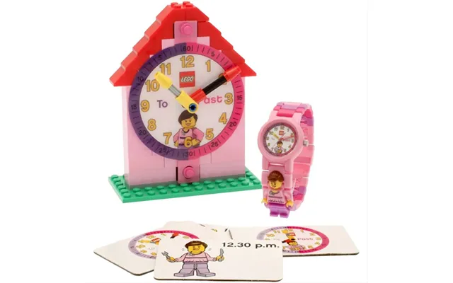 Lego Time Teacher Pink Kids Minifigure Link Buildable Constructible Clock