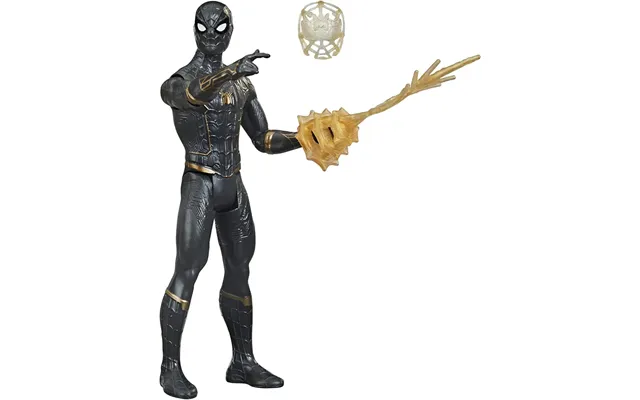 Marvel Spiderman Mystery Web Gear Black & Gold Suit Spider-man 6in Action Figure
