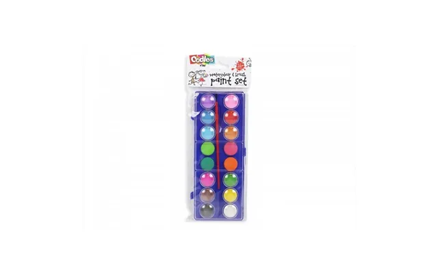 Oodles 16 Watercolour Paint Set With Watercolours & Brush Set