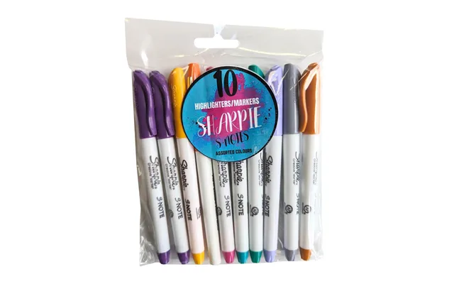 Sharpie S.note Pens 10 Pack Mixture Of Marker And Highlighters Assorted Colours